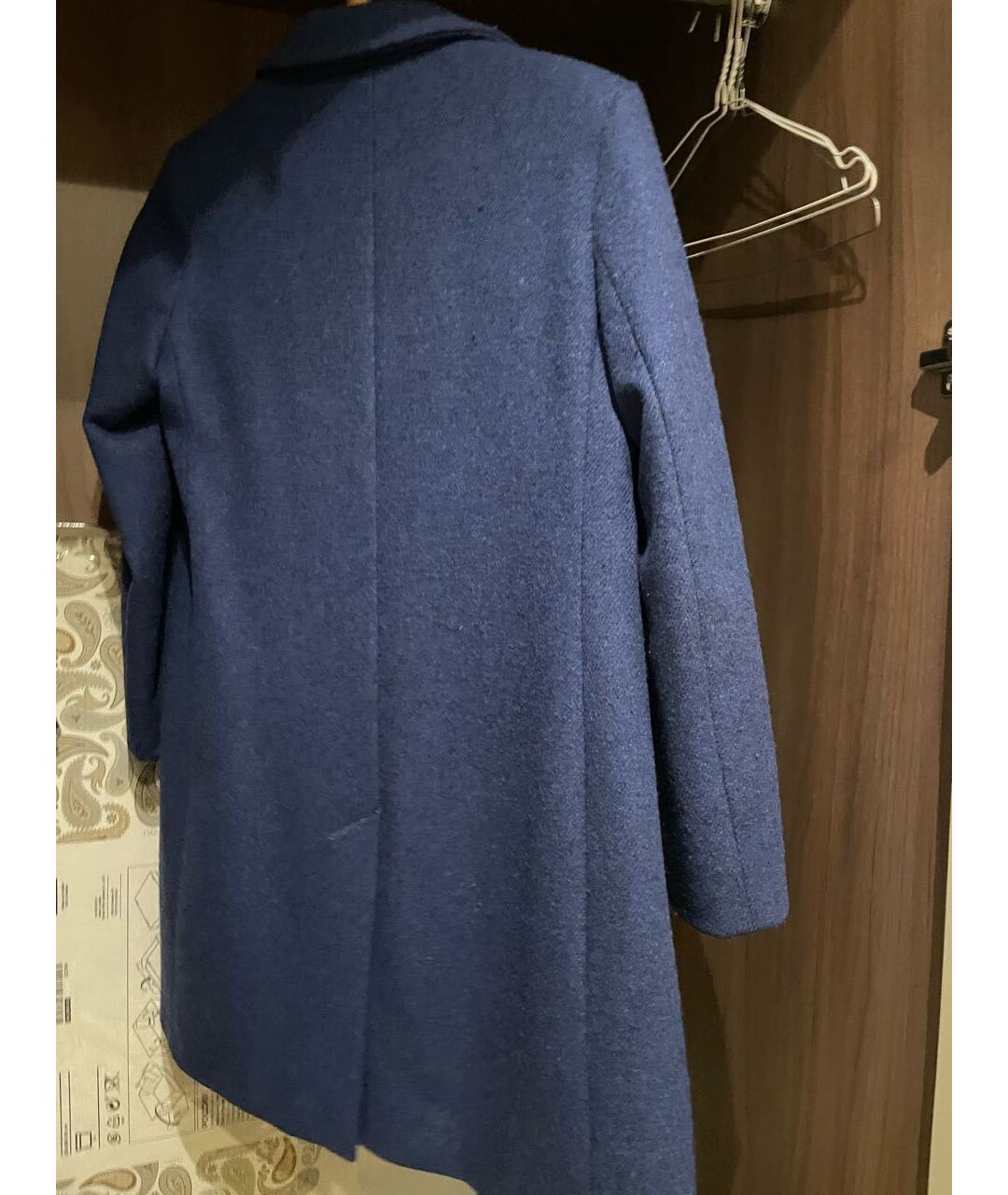 WEEKEND MAX MARA Синее шерстяное пальто, фото 2