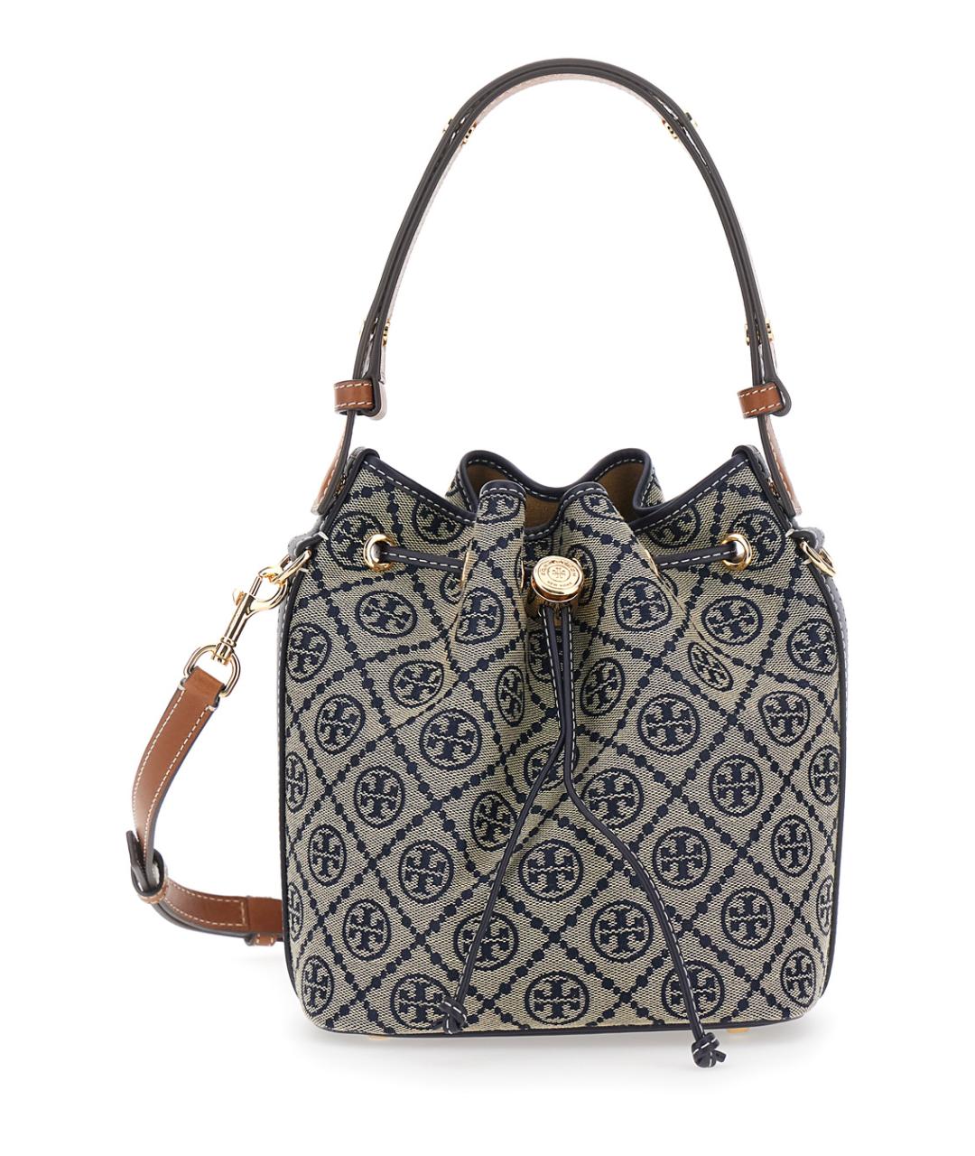 TORY BURCH Синяя хлопковая сумка тоут, фото 1