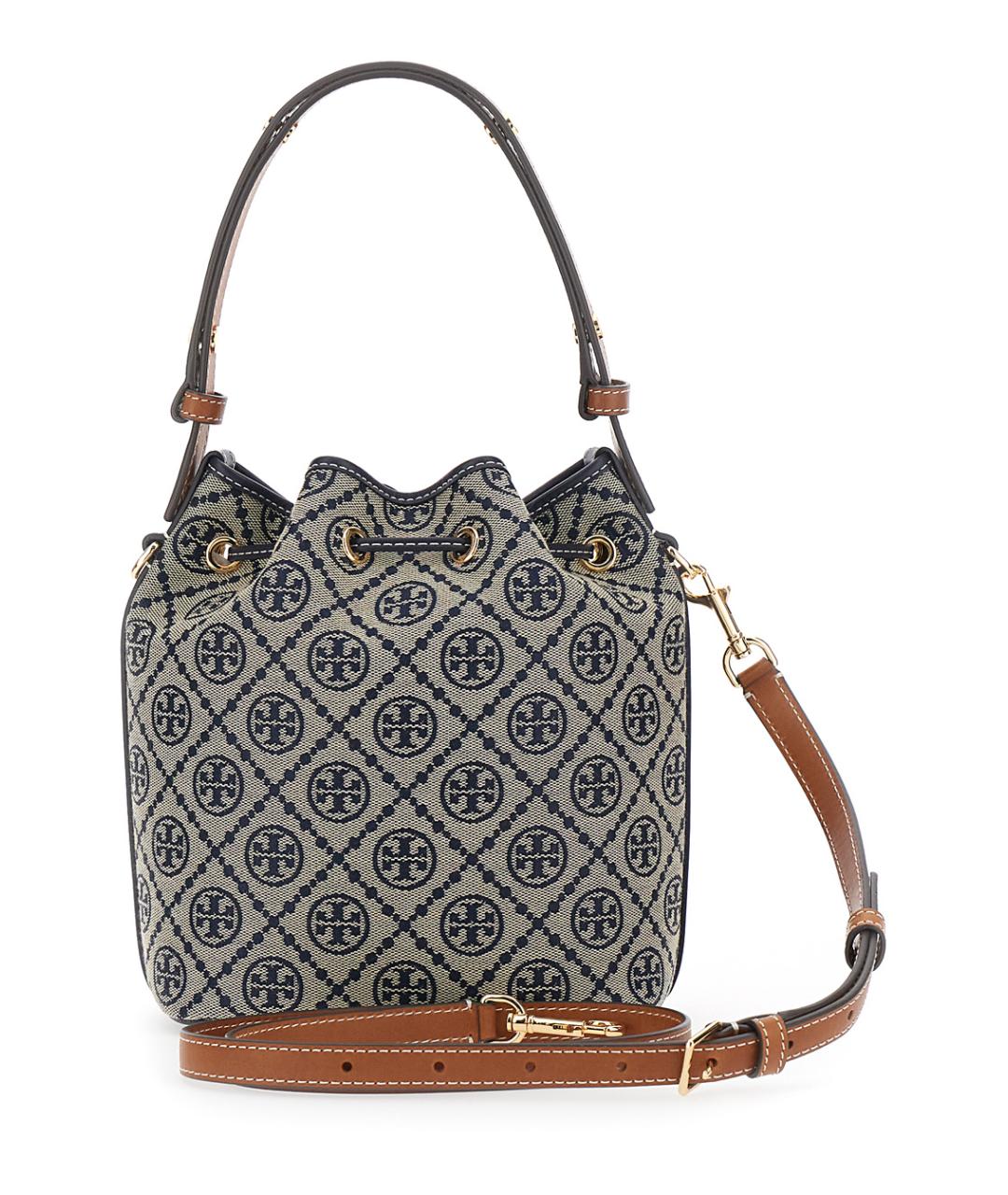 TORY BURCH Синяя хлопковая сумка тоут, фото 2