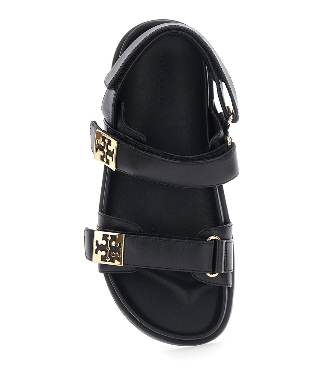 TORY BURCH Черные кожаные сандалии, фото 4