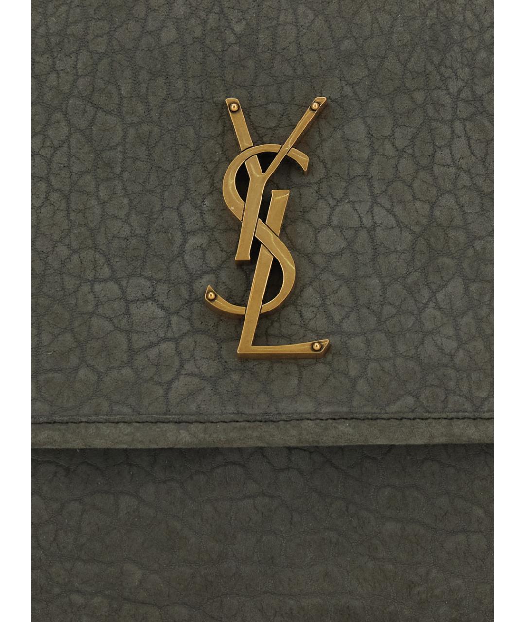 SAINT LAURENT Серая сумка через плечо, фото 3