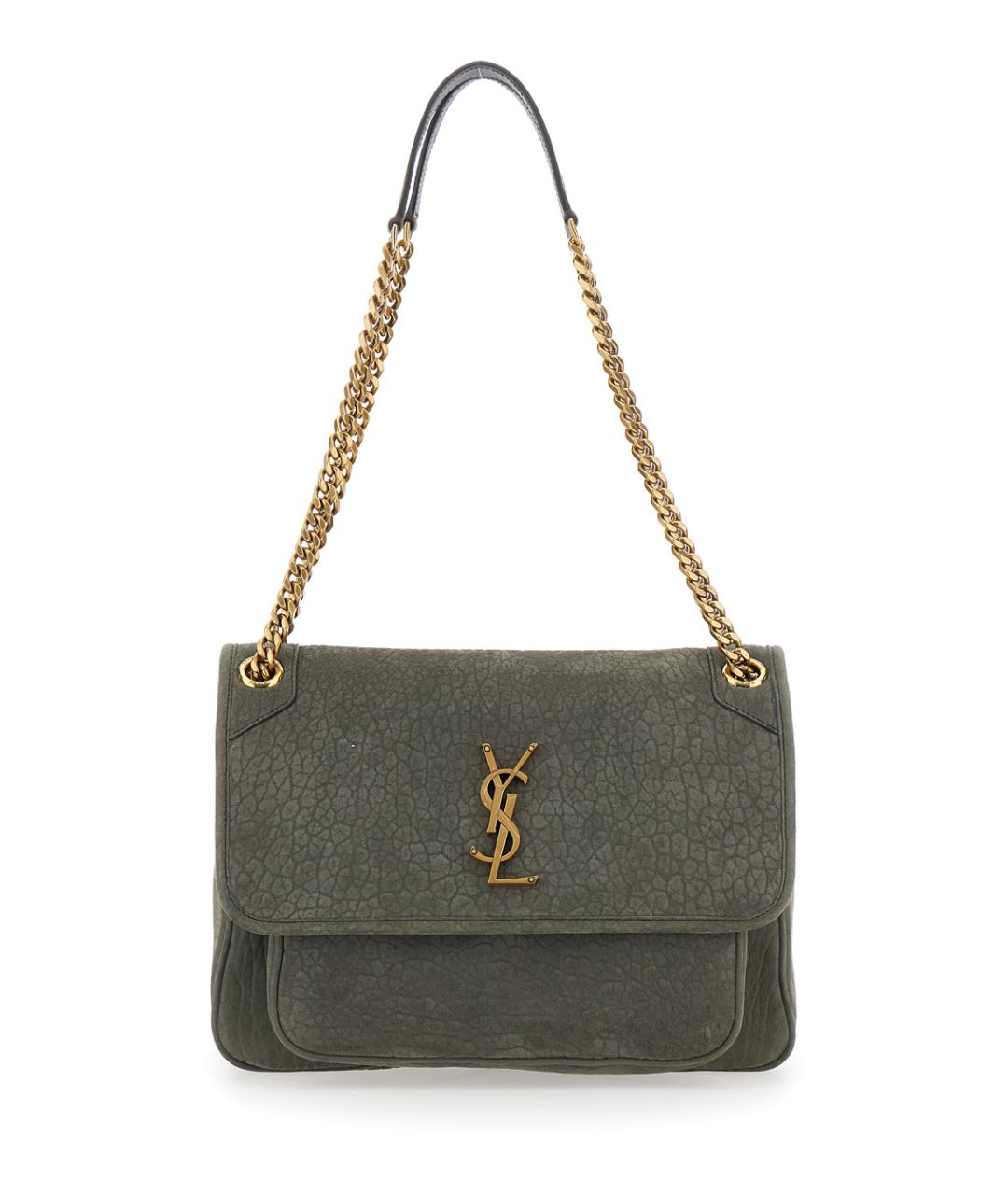 SAINT LAURENT Серая сумка через плечо, фото 1