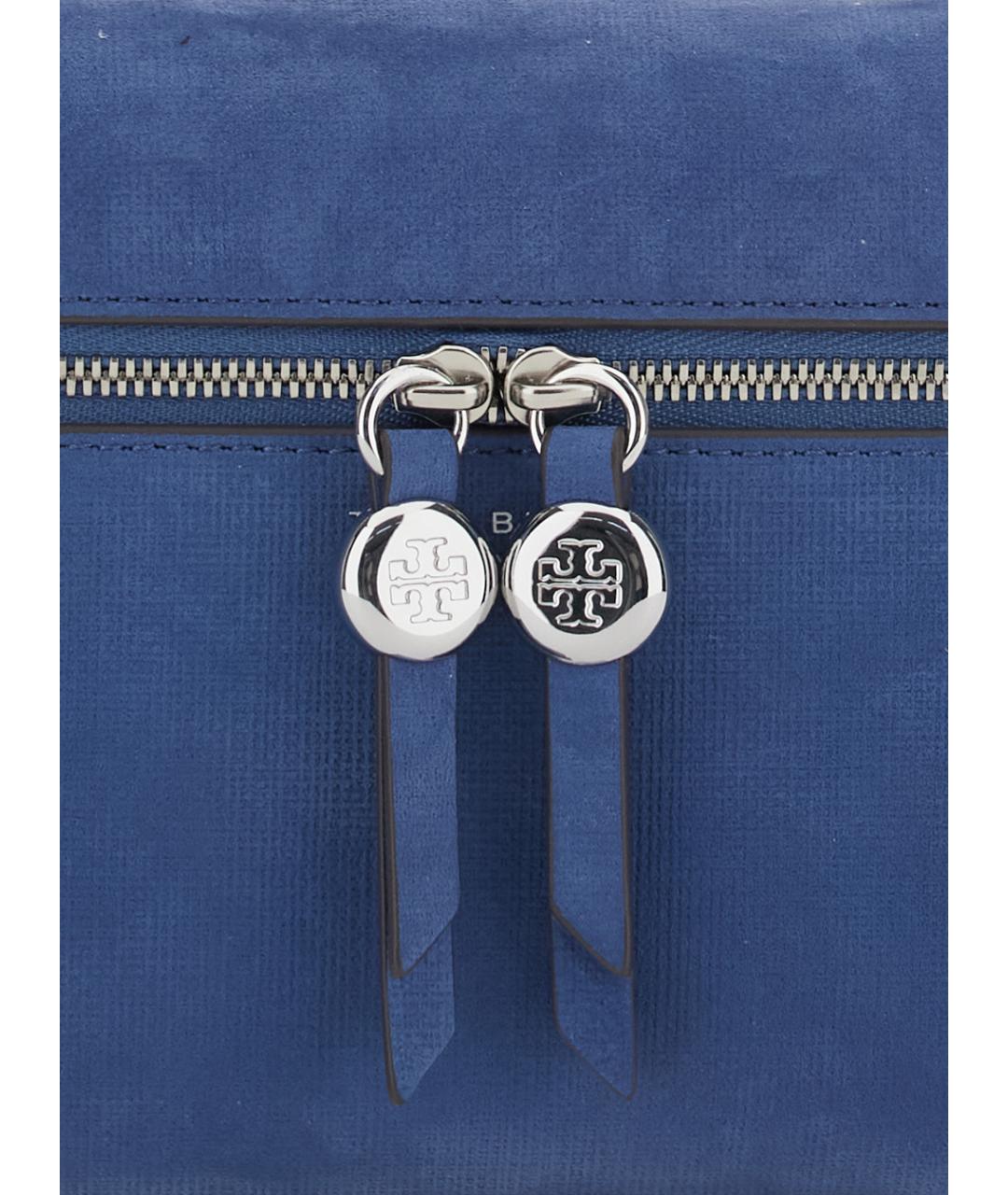 TORY BURCH Синяя кожаная сумка через плечо, фото 3