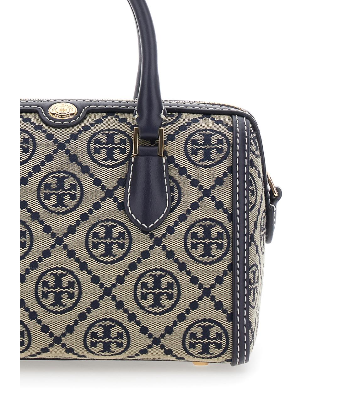 TORY BURCH Синяя хлопковая сумка через плечо, фото 3