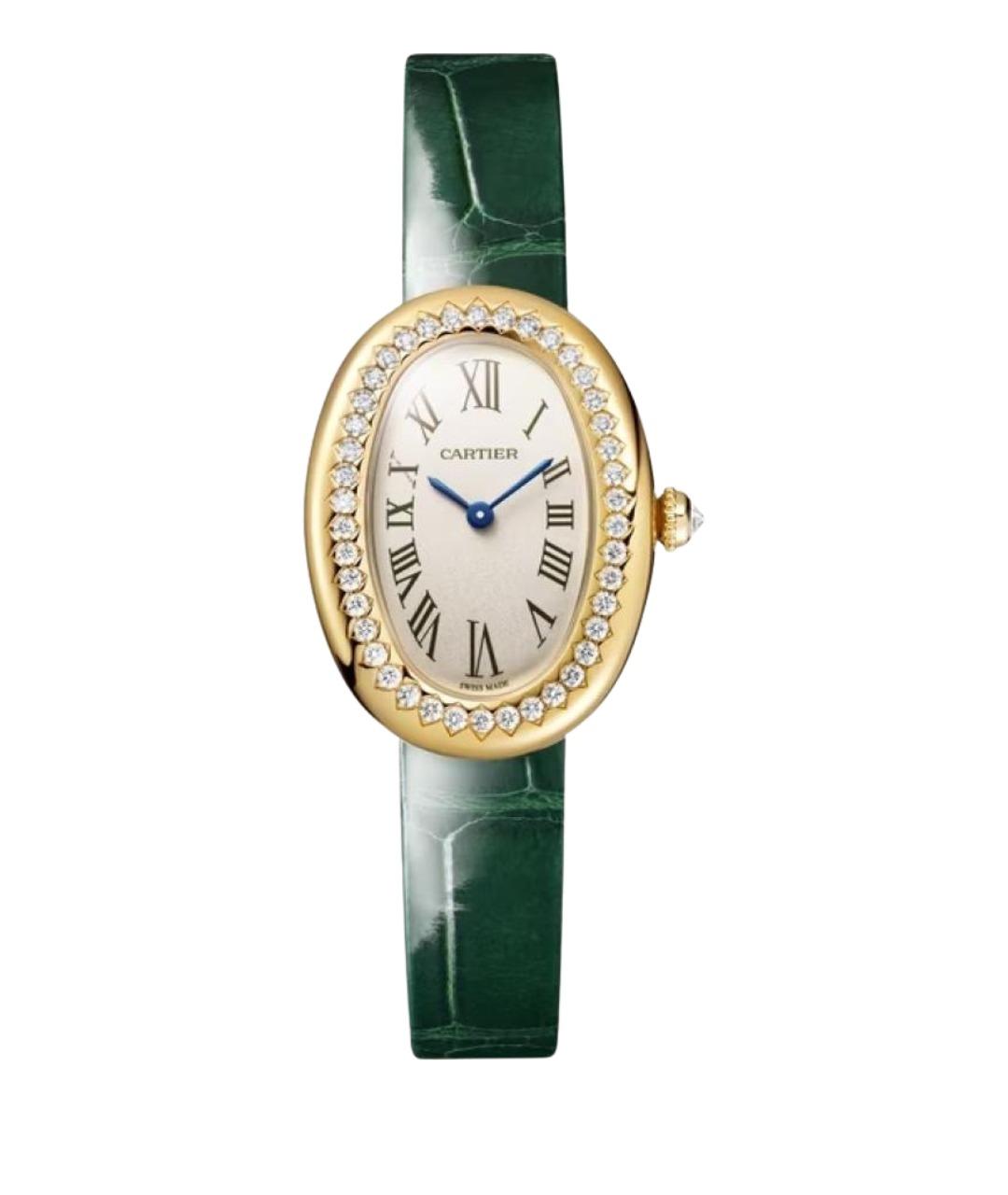 CARTIER Зеленые часы из желтого золота, фото 1