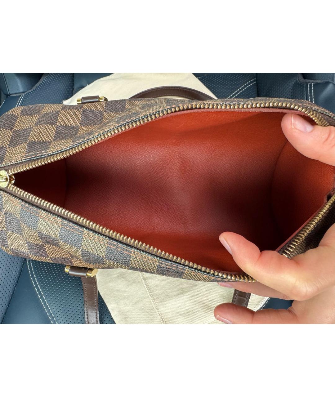 LOUIS VUITTON Коричневая сумка с короткими ручками, фото 4