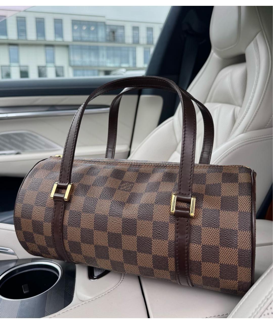 LOUIS VUITTON Коричневая сумка с короткими ручками, фото 3