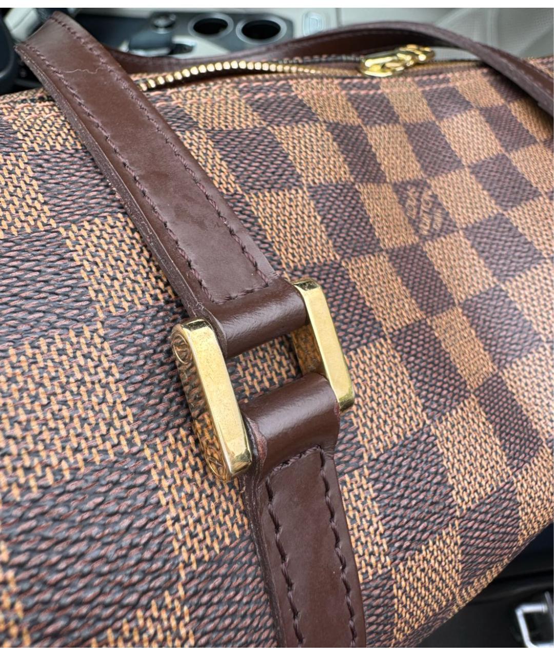 LOUIS VUITTON Коричневая сумка с короткими ручками, фото 8
