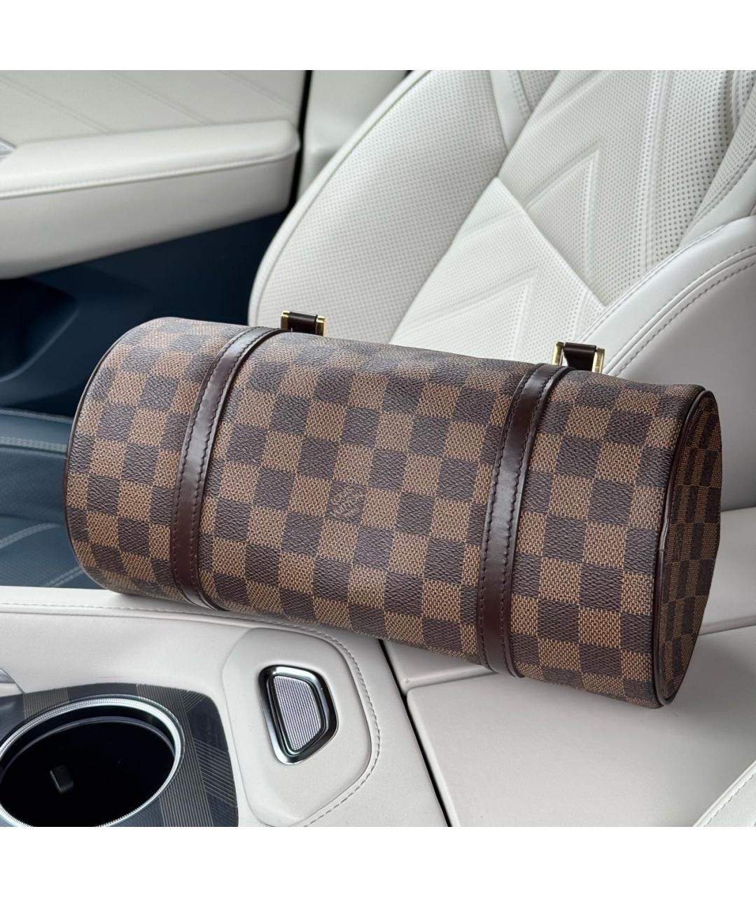LOUIS VUITTON Коричневая сумка с короткими ручками, фото 6