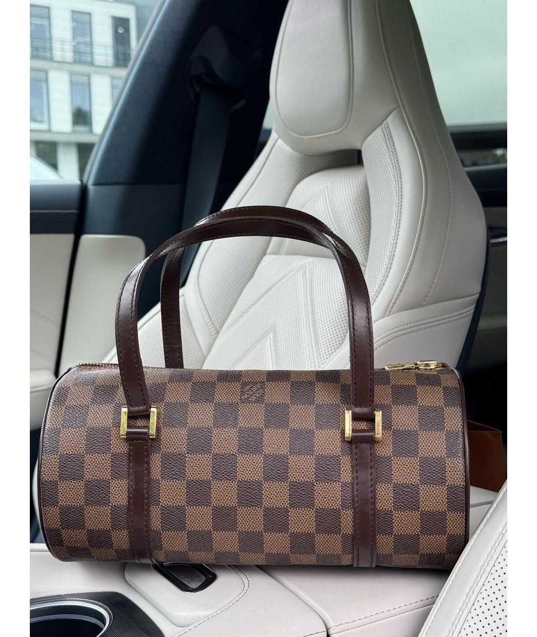 LOUIS VUITTON Коричневая сумка с короткими ручками, фото 9