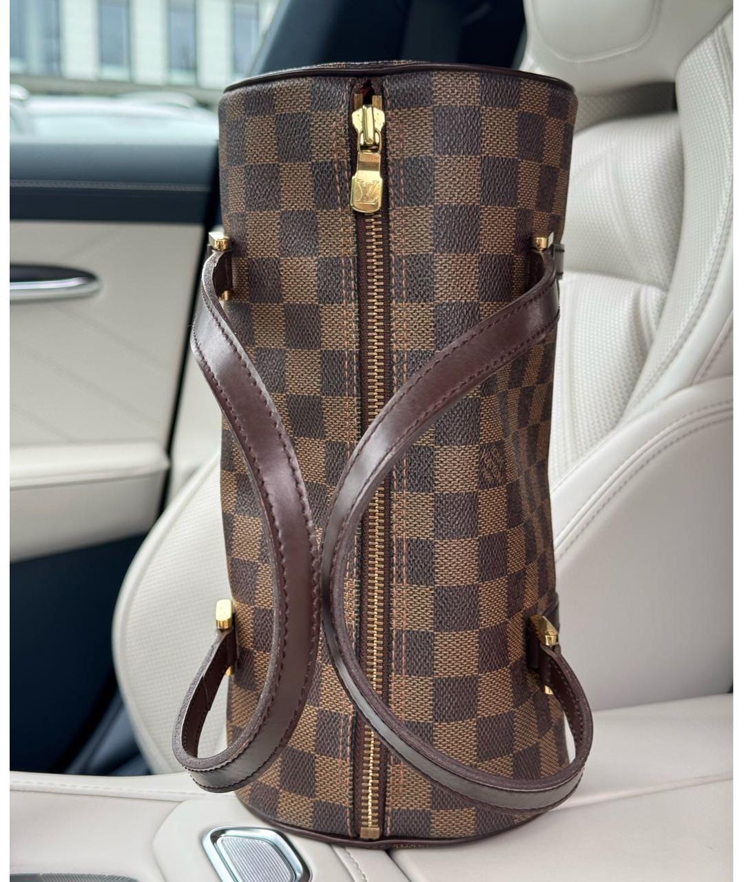 LOUIS VUITTON Коричневая сумка с короткими ручками, фото 5