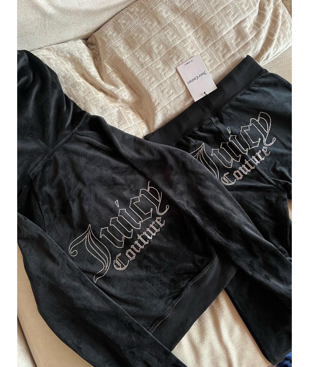JUICY COUTURE Черный велюровый спортивные костюмы, фото 2