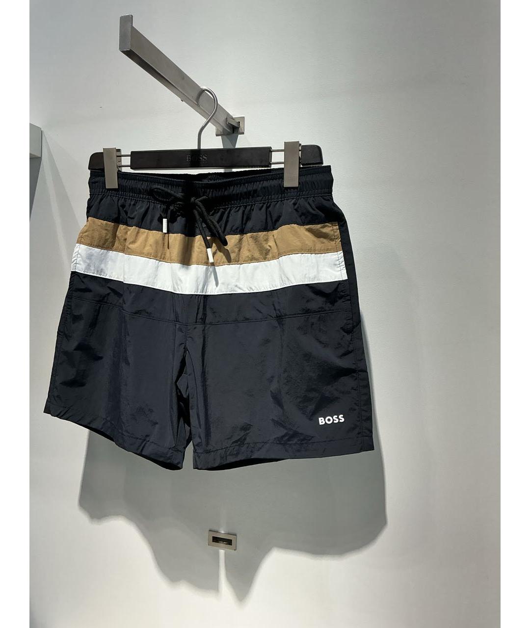 HUGO BOSS Черные полиэстеровые шорты, фото 2