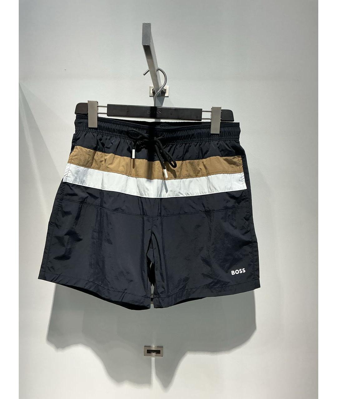 HUGO BOSS Черные полиэстеровые шорты, фото 4