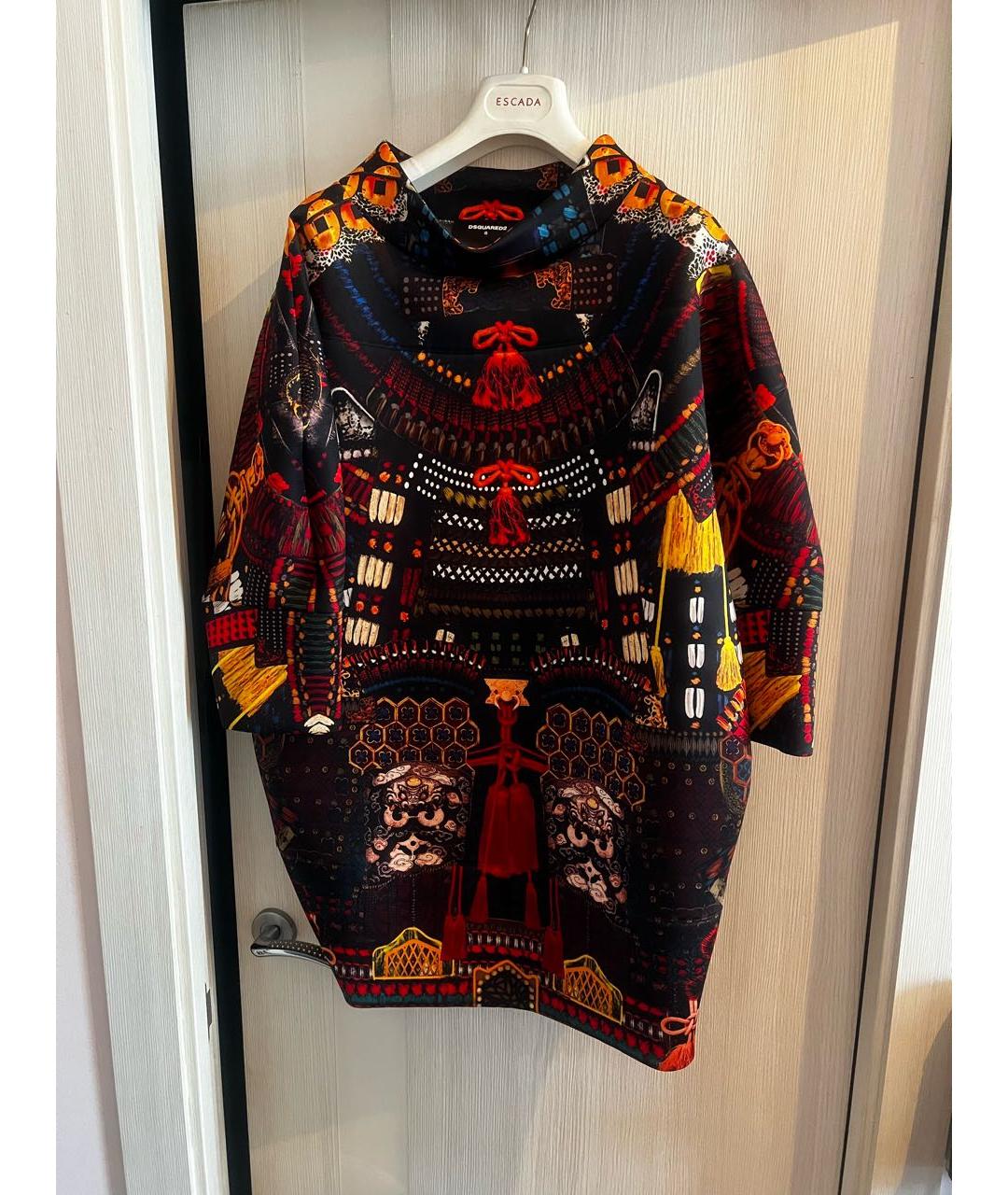 DSQUARED2 Мульти полиэстеровое повседневное платье, фото 7