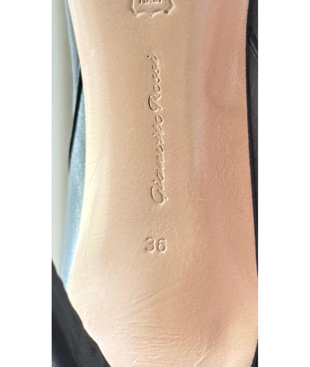 GIANVITO ROSSI Черные кожаные сапоги, фото 7