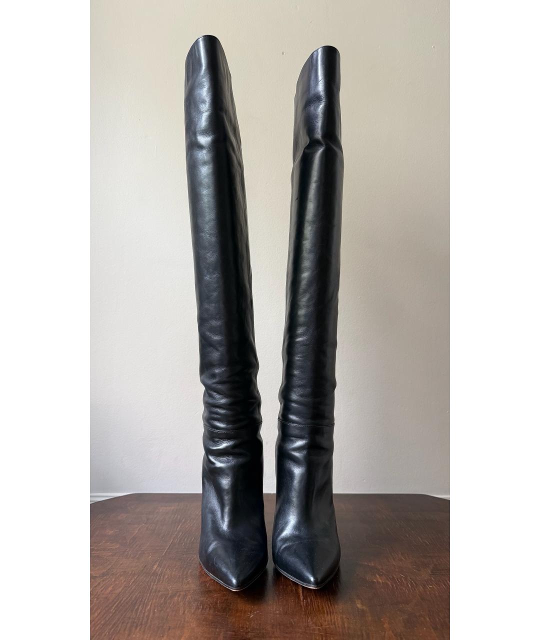 GIANVITO ROSSI Черные кожаные сапоги, фото 2