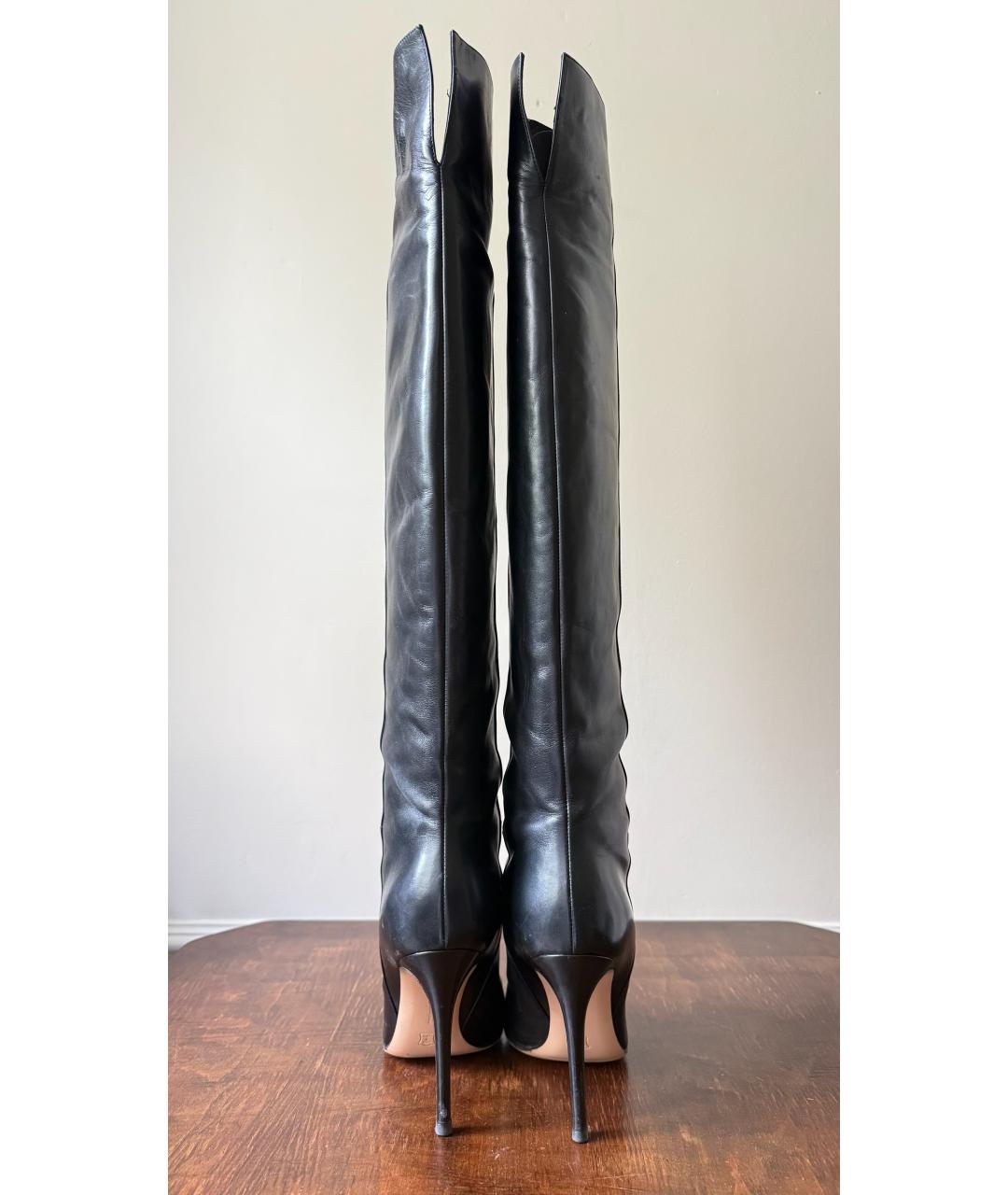 GIANVITO ROSSI Черные кожаные сапоги, фото 4