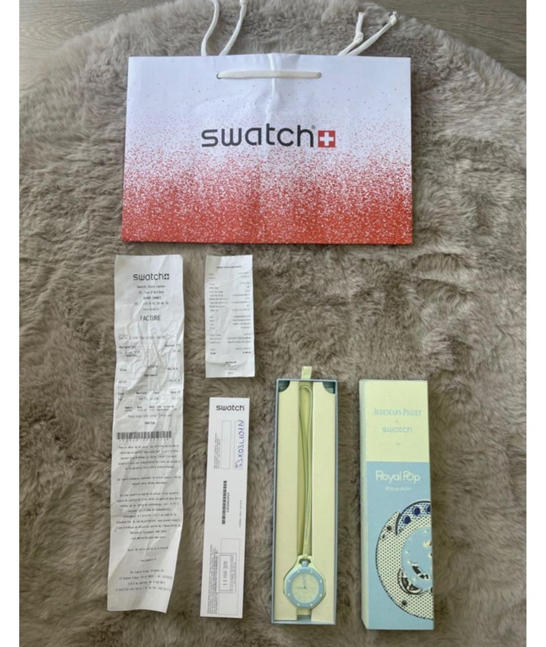 Swatch Голубые часы, фото 4
