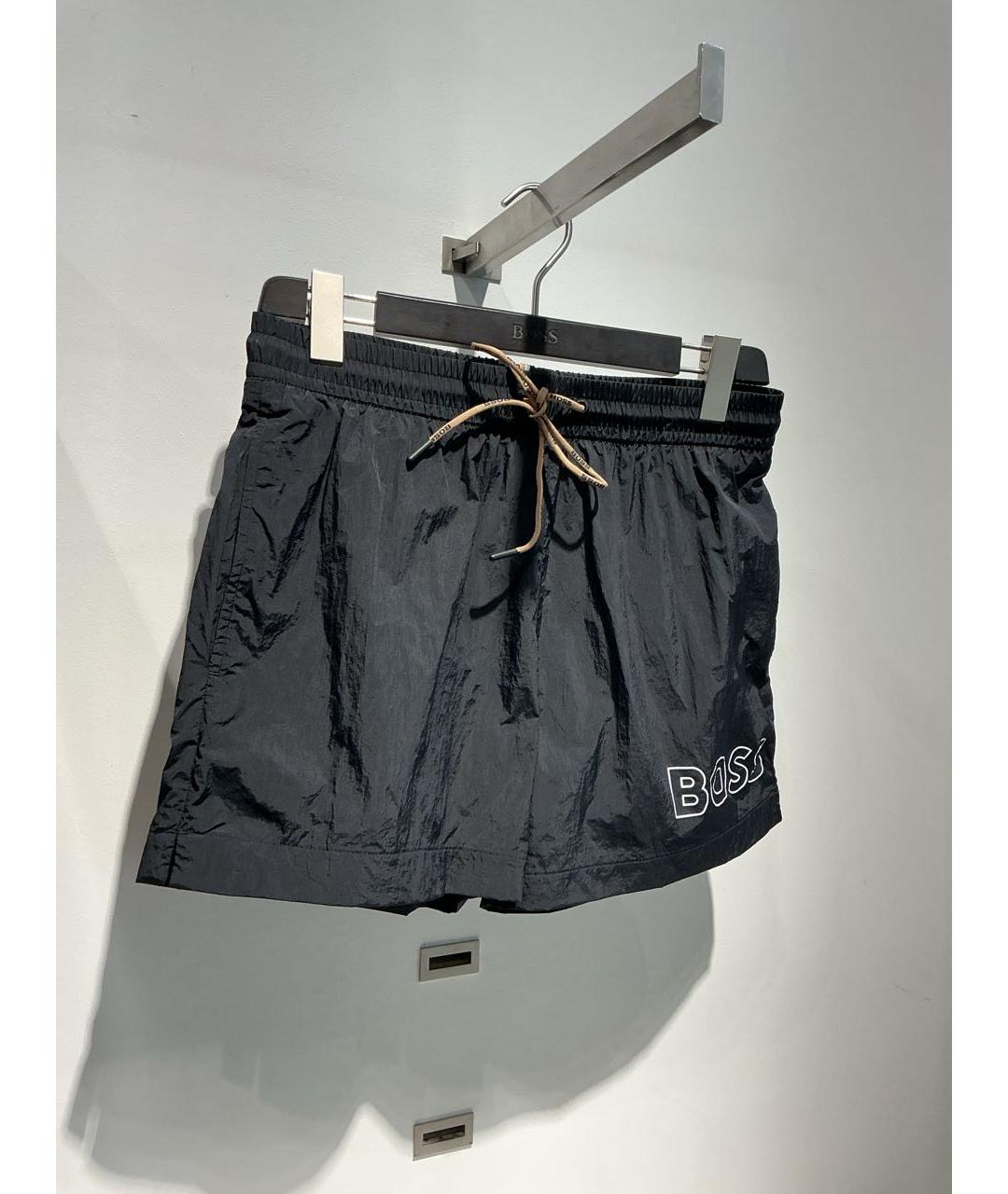 HUGO BOSS Черные полиэстеровые шорты, фото 2
