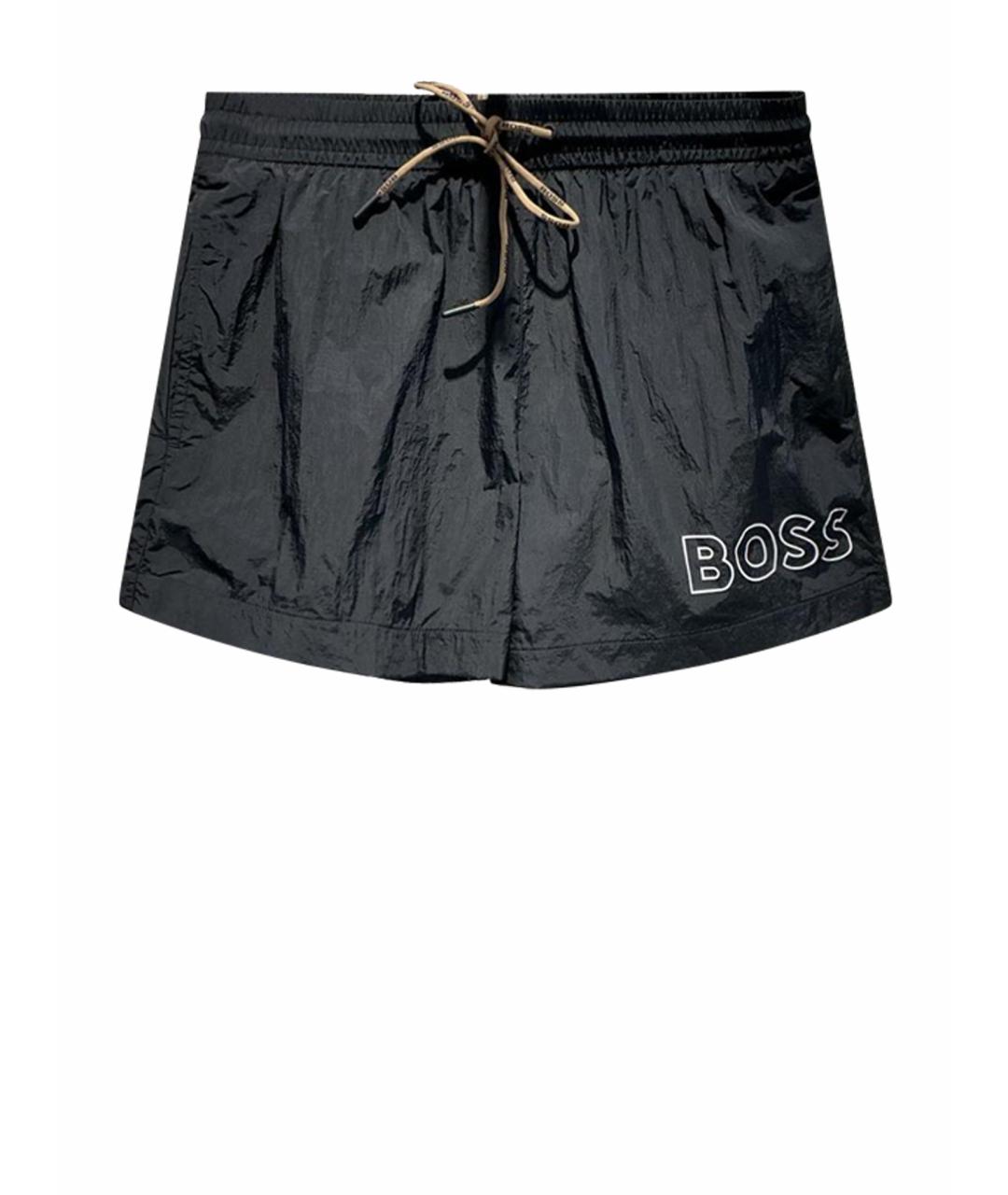 HUGO BOSS Черные полиэстеровые шорты, фото 1
