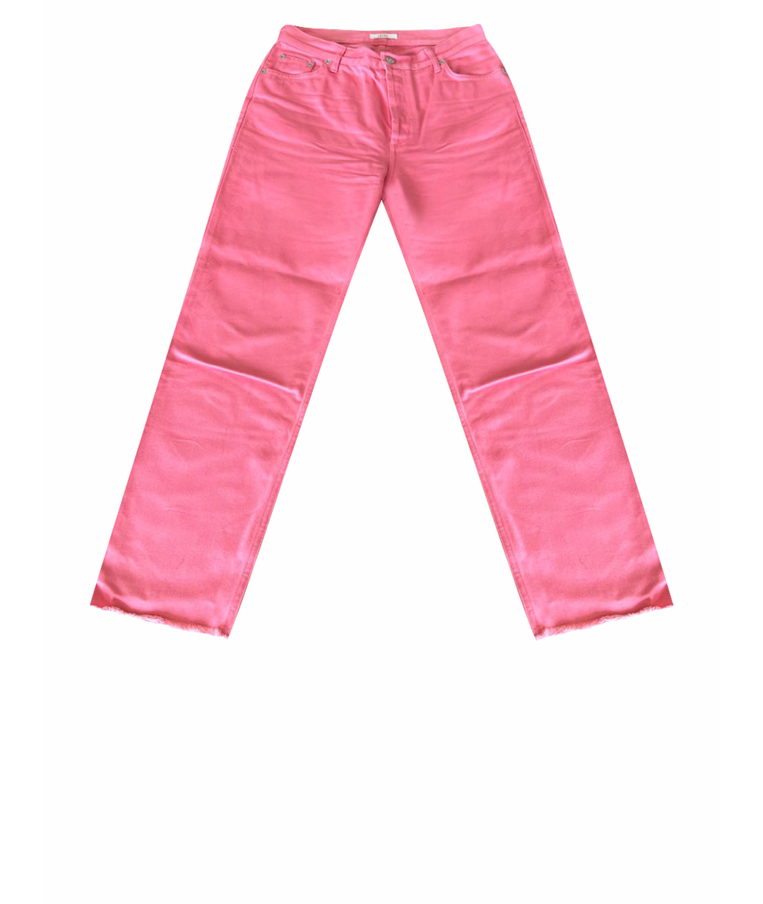 CELINE PRE-OWNED Розовые хлопковые прямые джинсы, фото 1