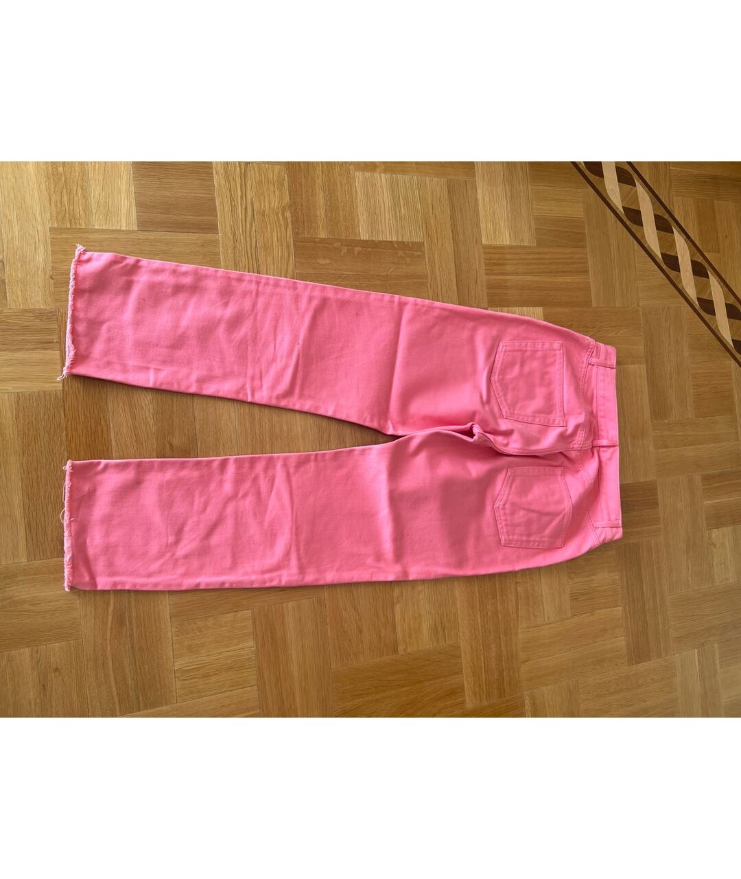CELINE PRE-OWNED Розовые хлопковые прямые джинсы, фото 2