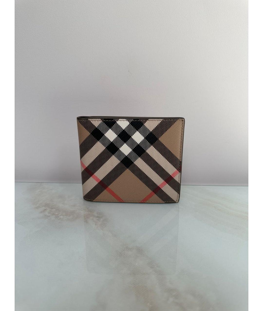 BURBERRY Бежевый кожаный кошелек, фото 9
