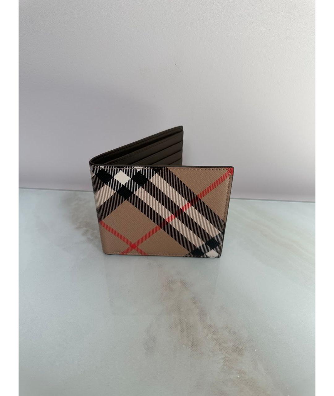 BURBERRY Бежевый кожаный кошелек, фото 2
