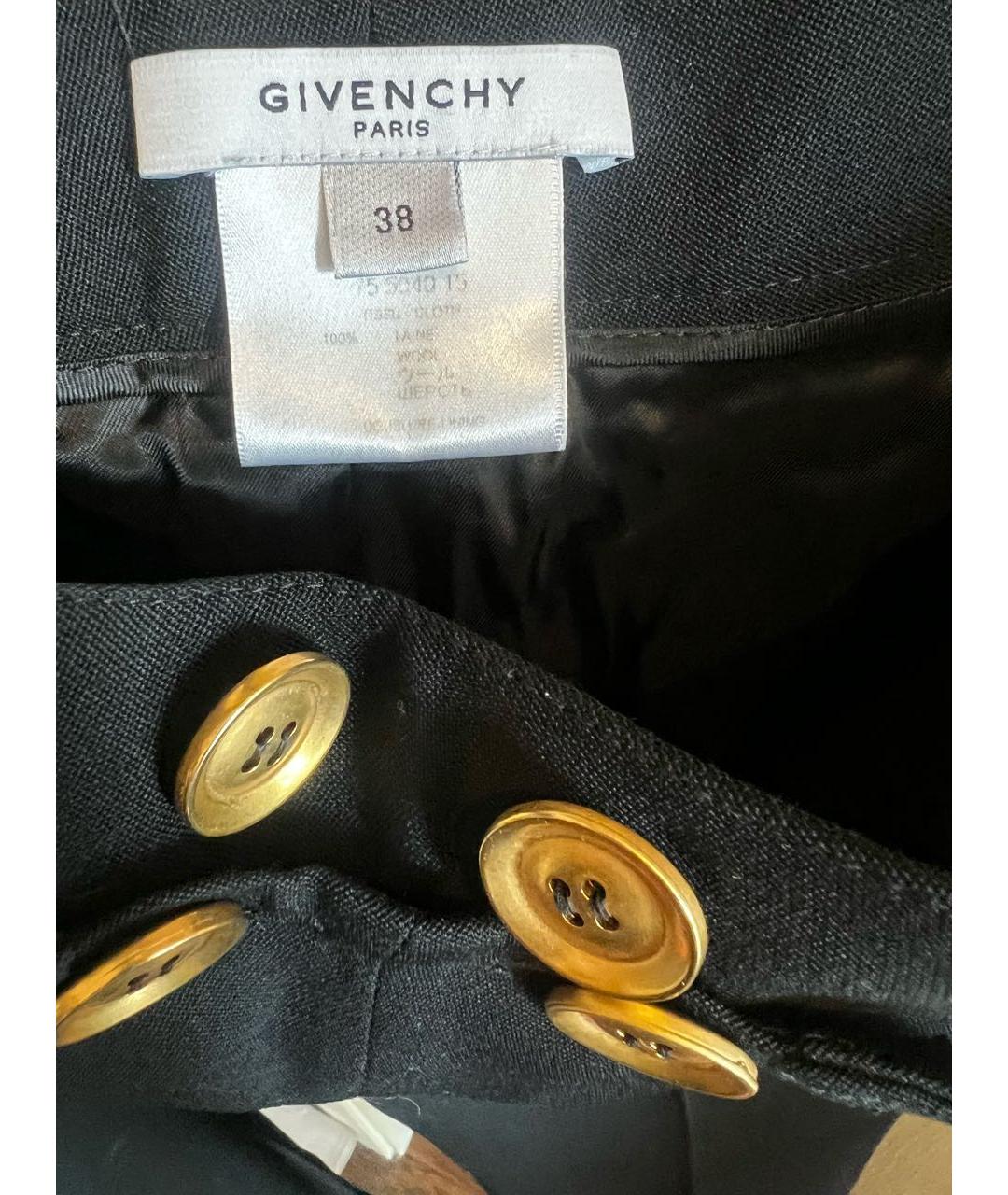GIVENCHY Черные шерстяные брюки широкие, фото 3