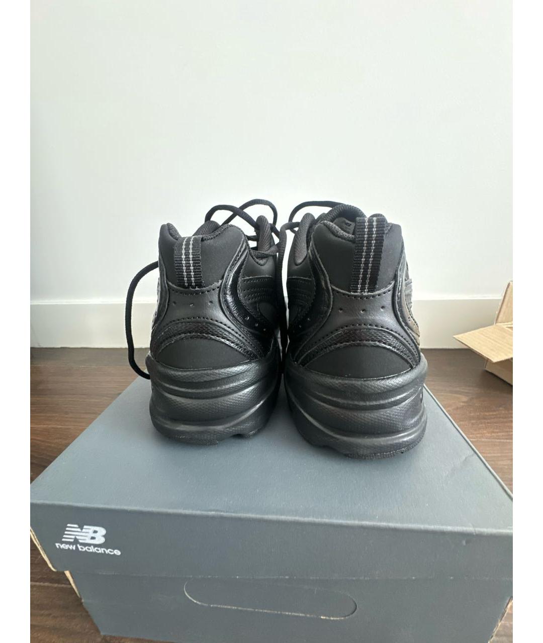NEW BALANCE Черные низкие кроссовки / кеды из искусственной кожи, фото 3