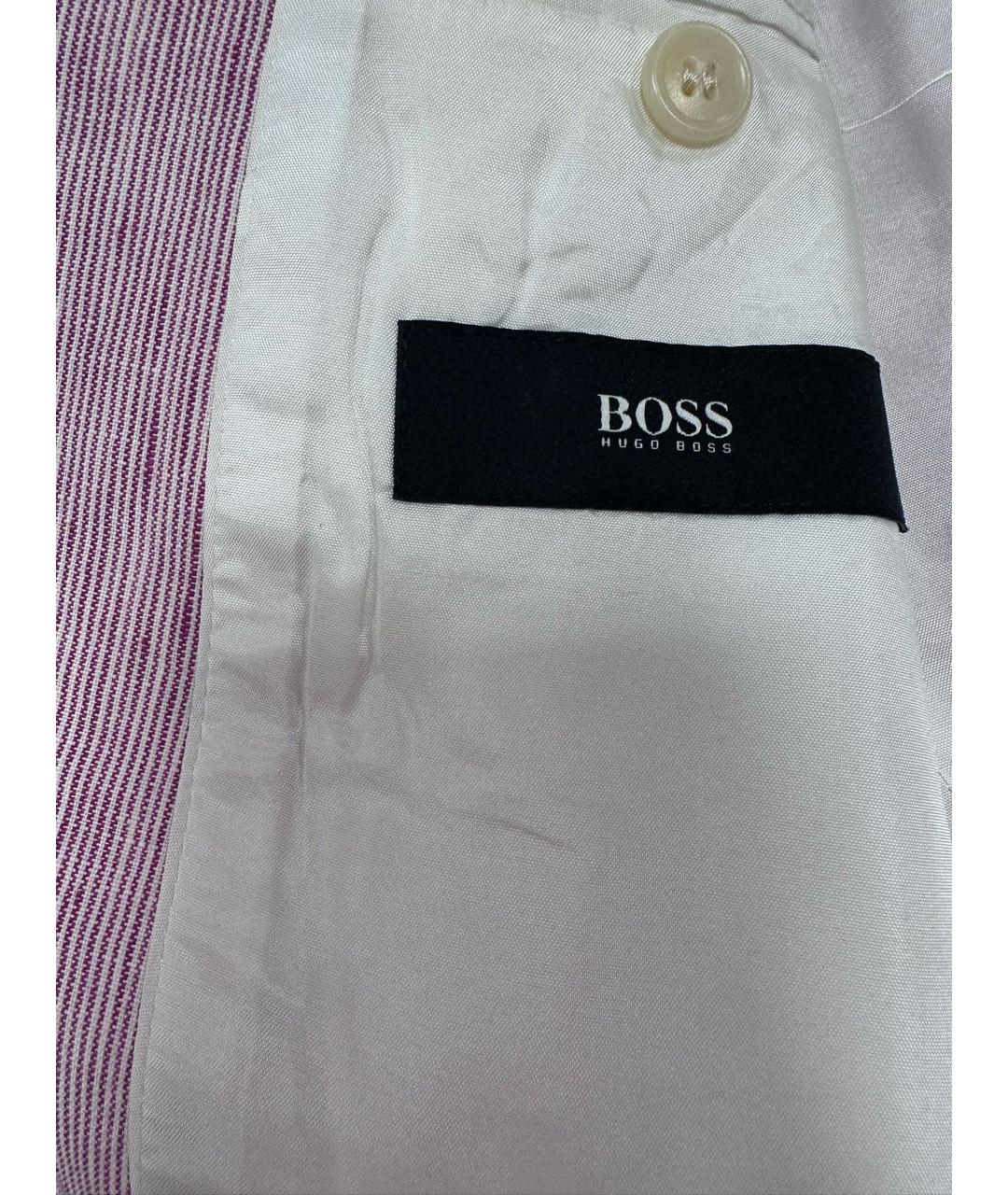 HUGO BOSS Розовый льняной пиджак, фото 5