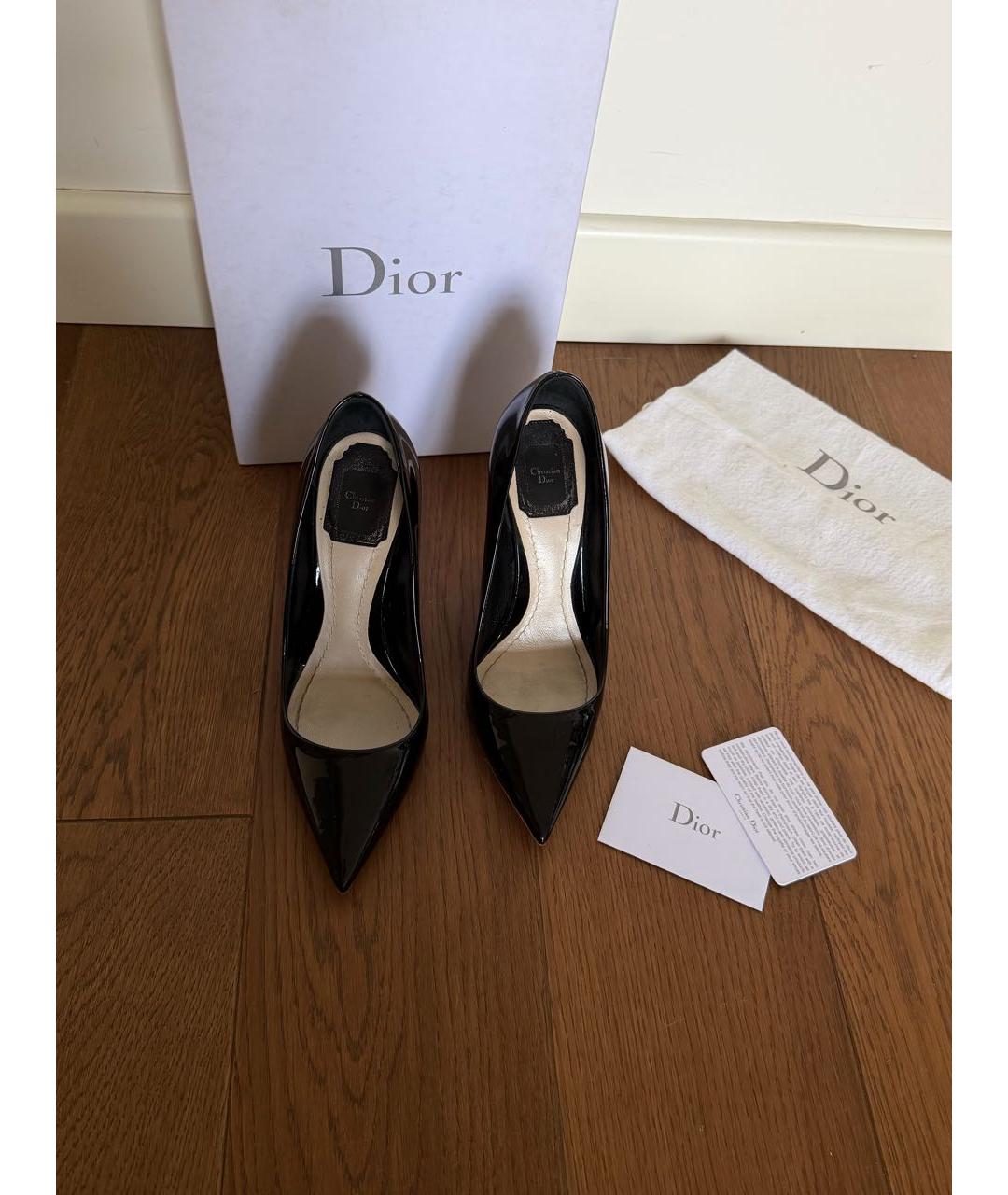 CHRISTIAN DIOR Черные туфли из лакированной кожи, фото 6