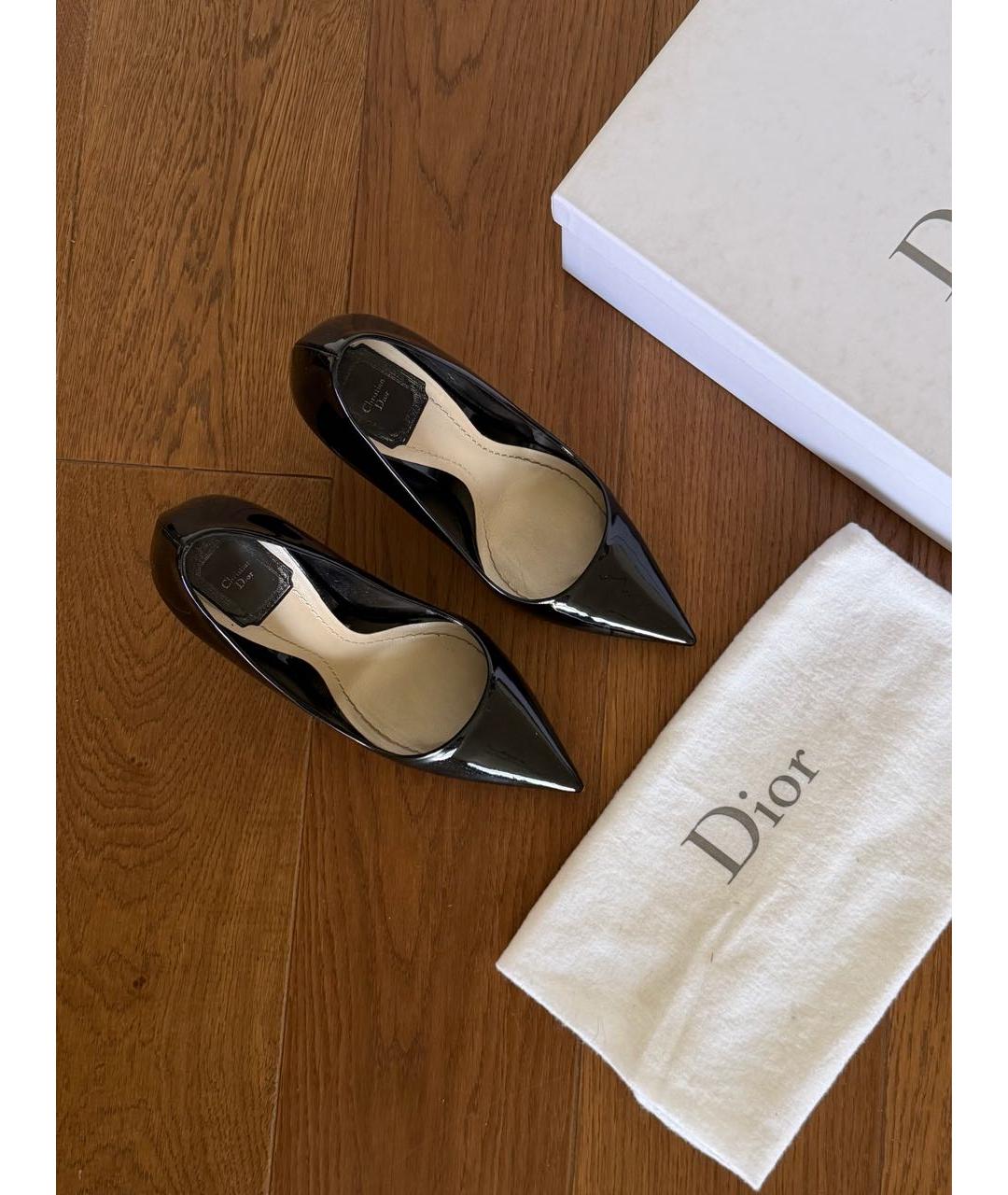 CHRISTIAN DIOR Черные туфли из лакированной кожи, фото 3