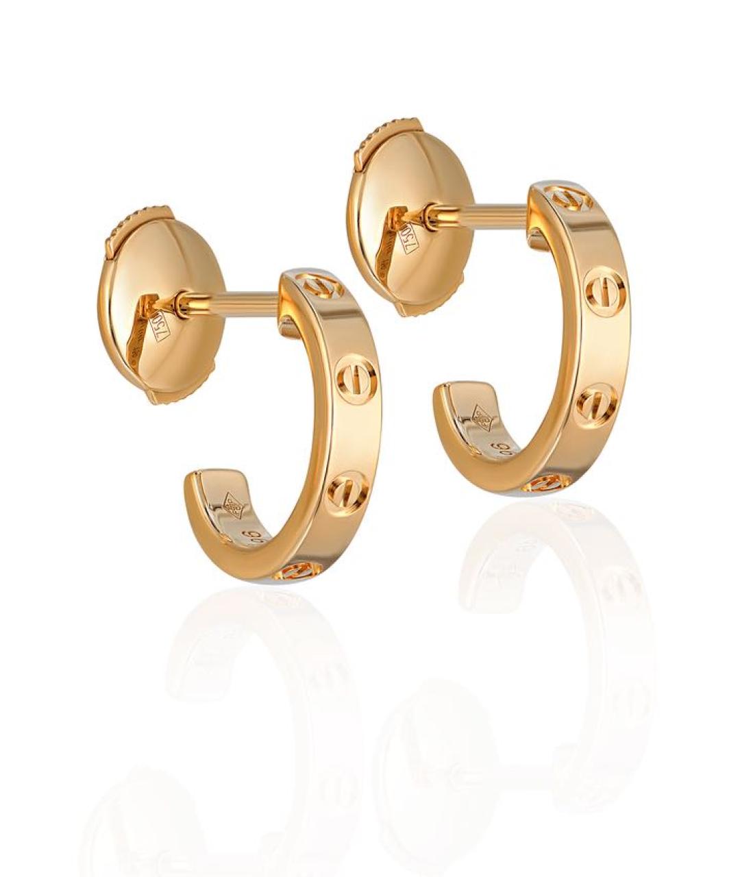 CARTIER Золотые серьги из желтого золота, фото 1