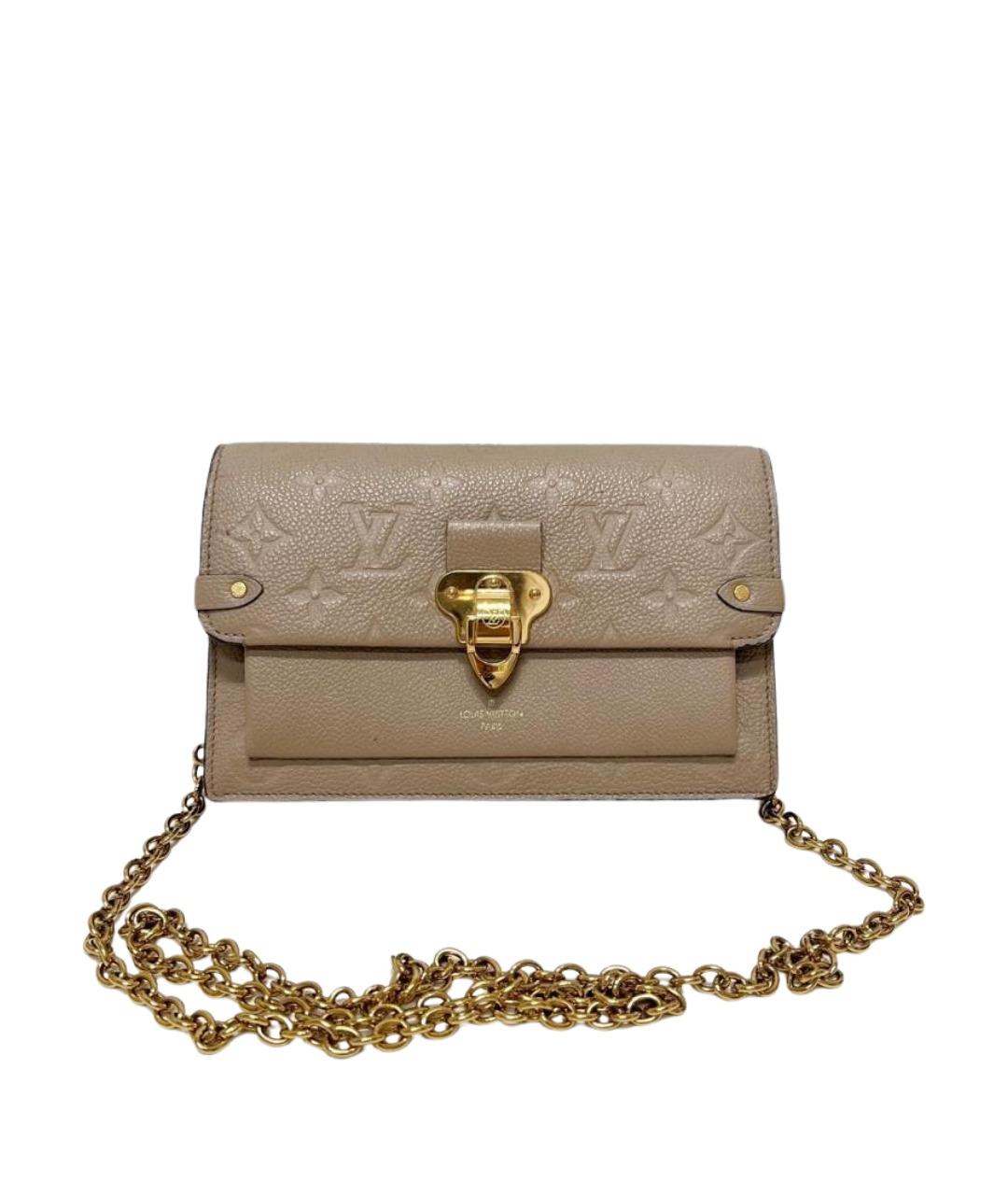 LOUIS VUITTON Бежевая кожаная сумка через плечо, фото 1