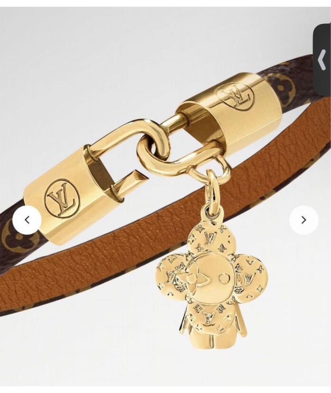 LOUIS VUITTON Коричневый латунный браслет, фото 2