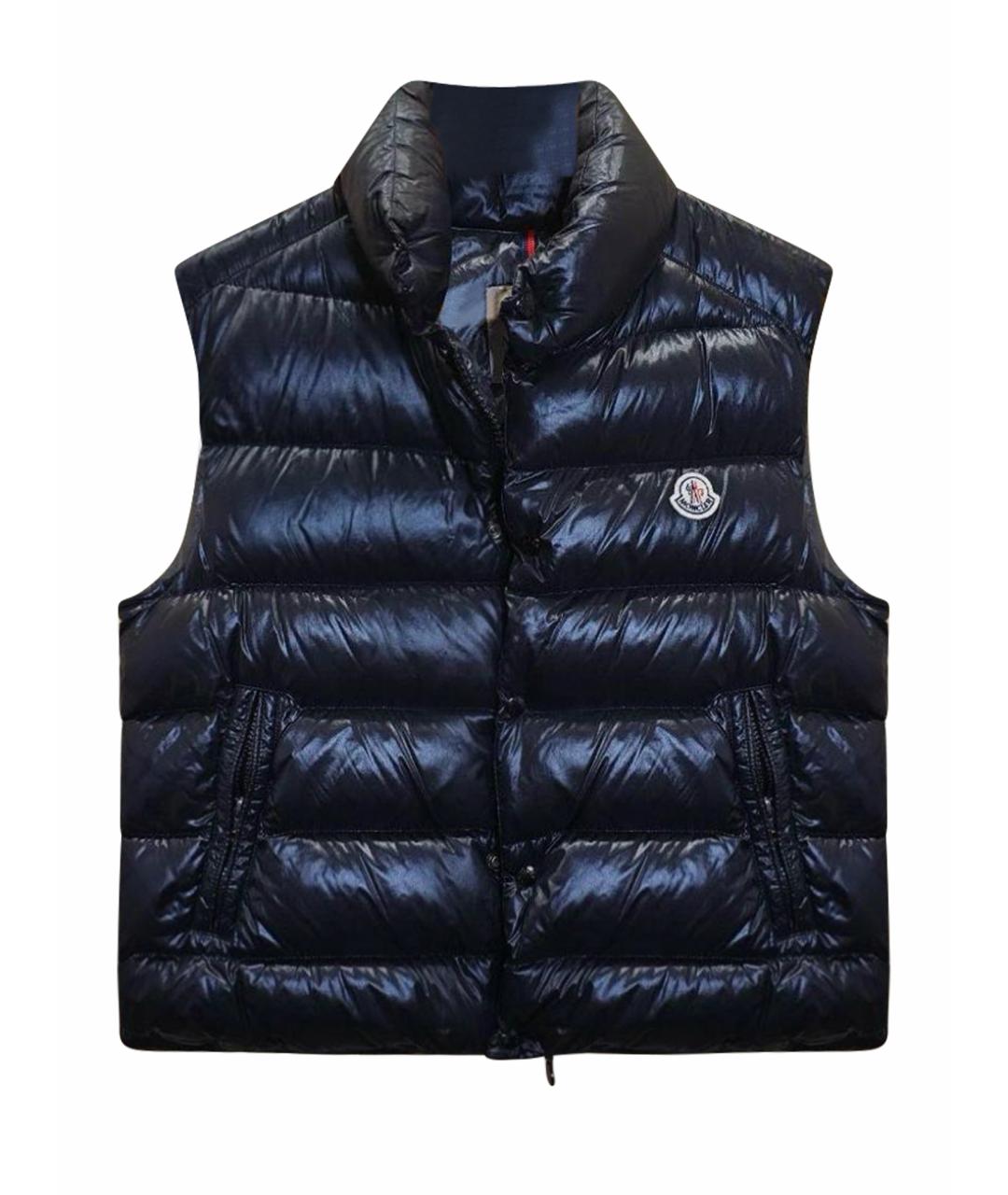 MONCLER Черный хлопковый жилет, фото 1