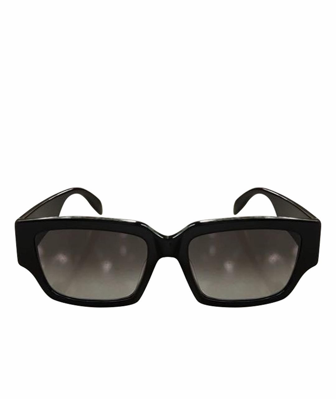 ALEXANDER MCQUEEN Черные пластиковые солнцезащитные очки, фото 1