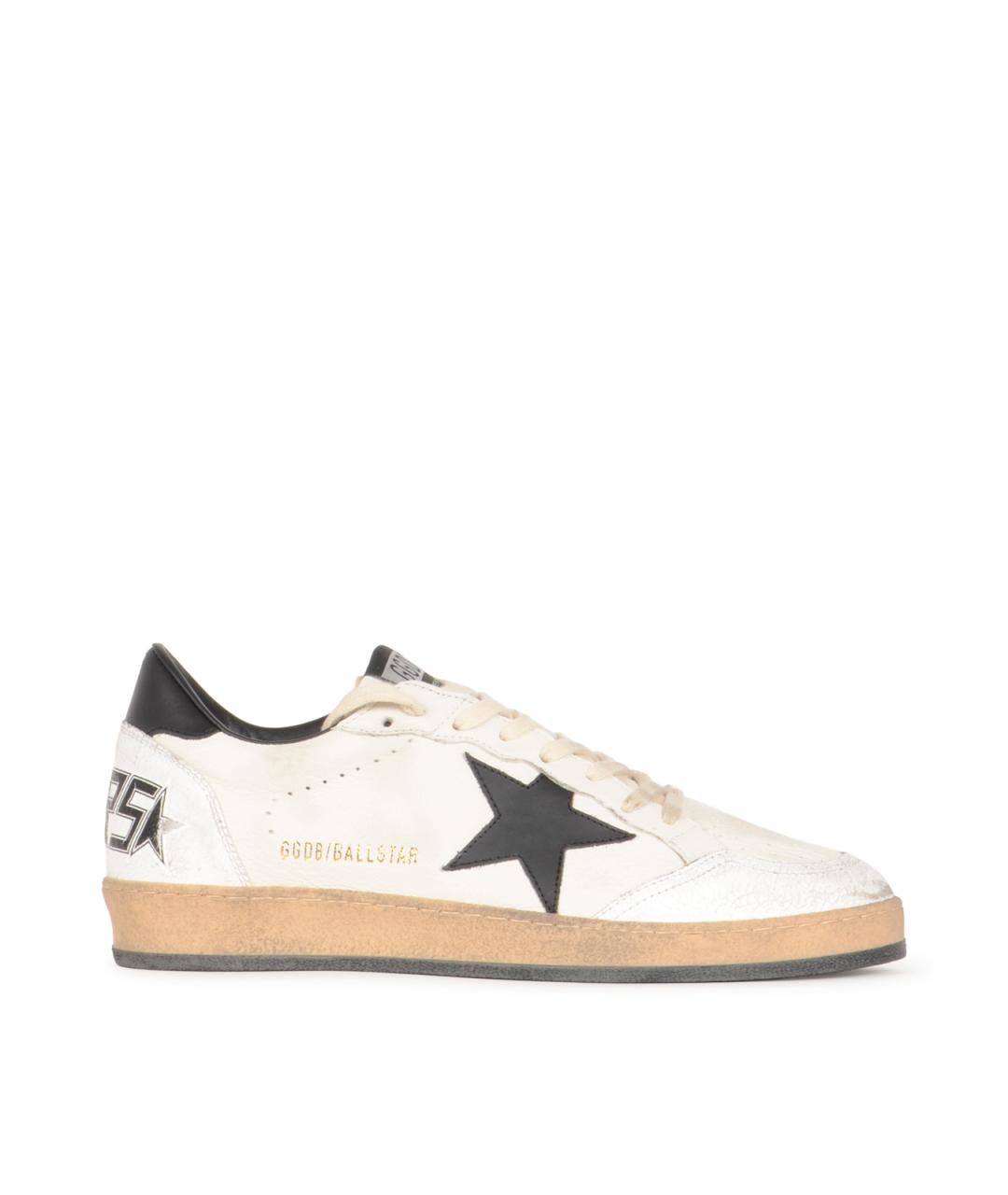 GOLDEN GOOSE DELUXE BRAND Белые кожаные низкие кроссовки / кеды, фото 1
