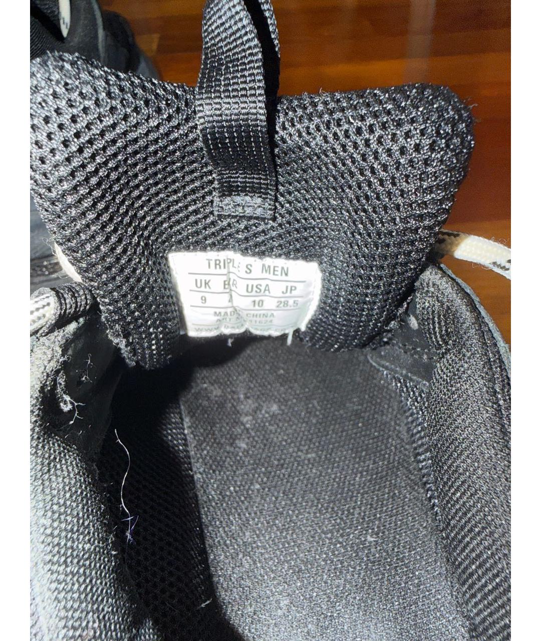 BALENCIAGA Черные текстильные высокие кроссовки / кеды, фото 5