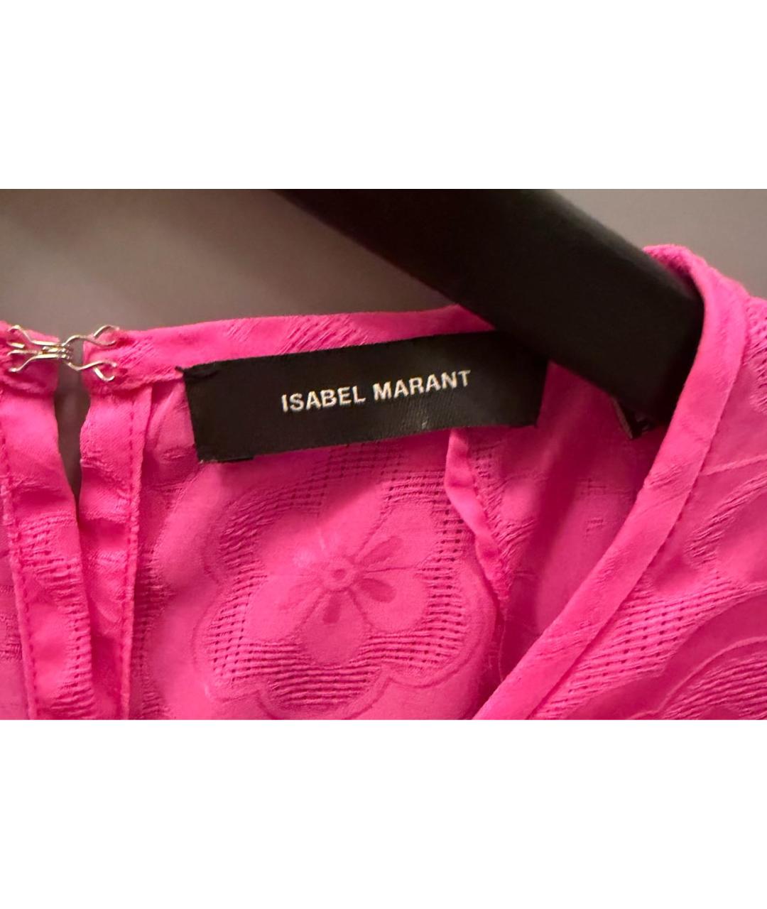 ISABEL MARANT Фуксия шелковая блузы, фото 3