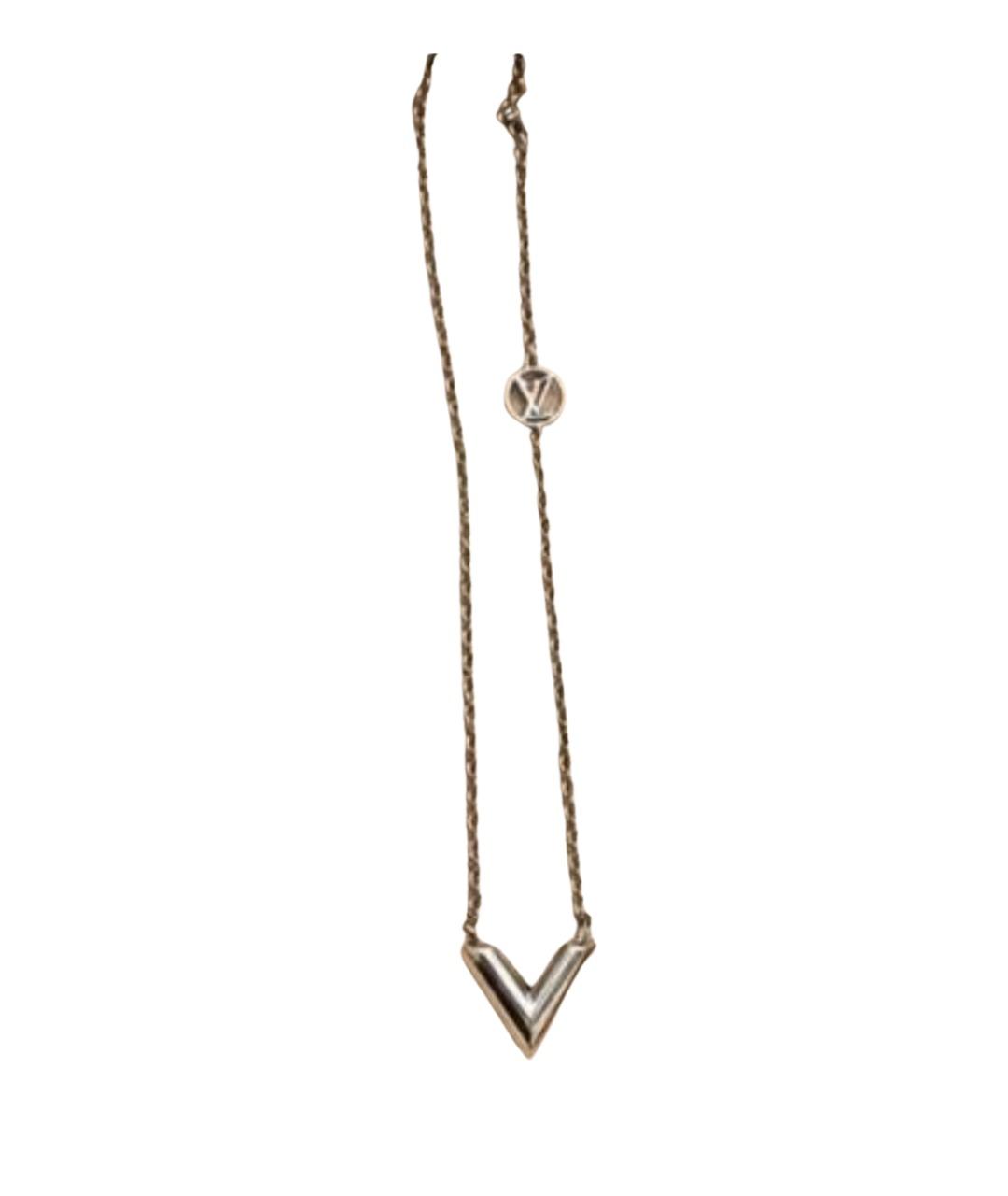LOUIS VUITTON Серебряное металлическое колье, фото 1