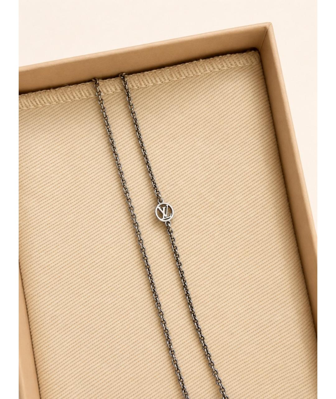 LOUIS VUITTON Серебряное металлическое колье, фото 3
