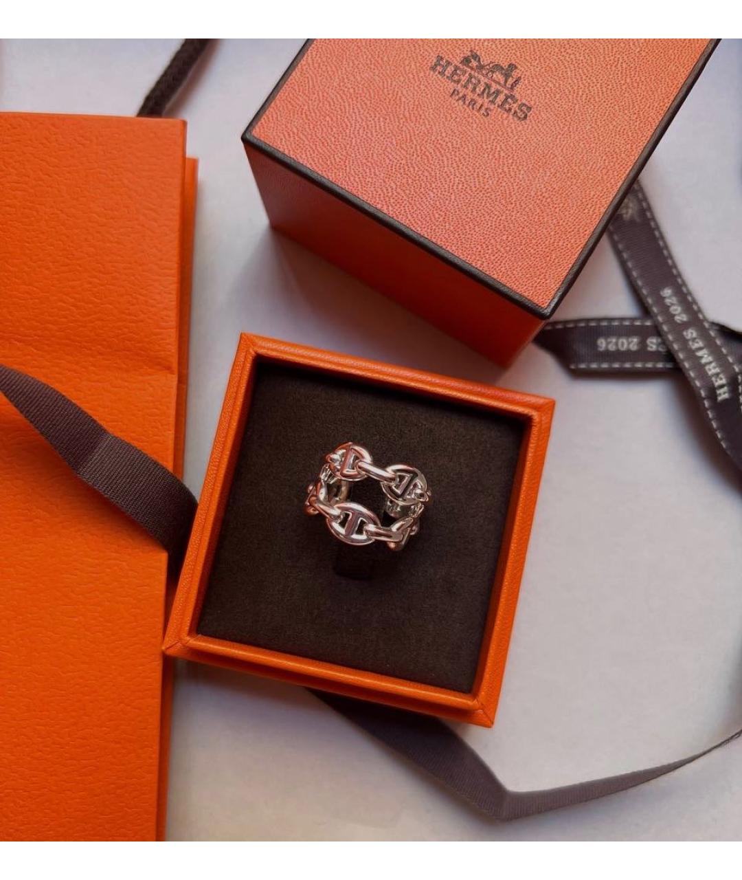 HERMES Серебряное серебряное кольцо, фото 2