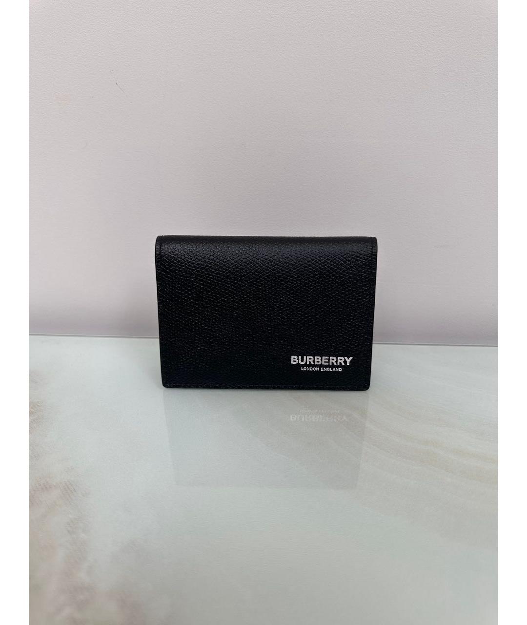 BURBERRY Черный кожаный кардхолдер, фото 9
