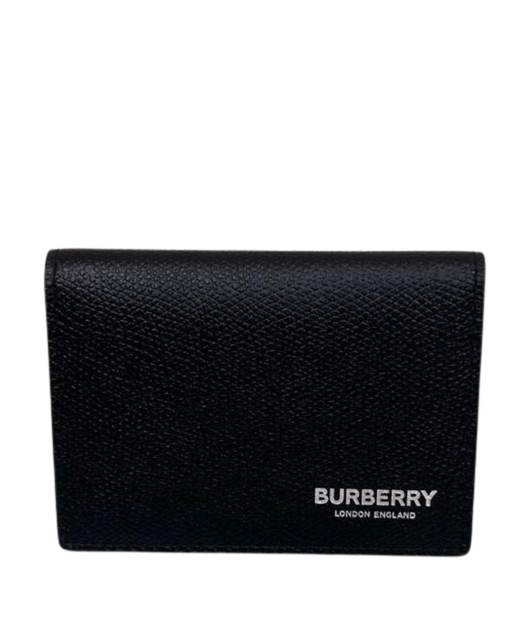 BURBERRY Черный кожаный кардхолдер, фото 1