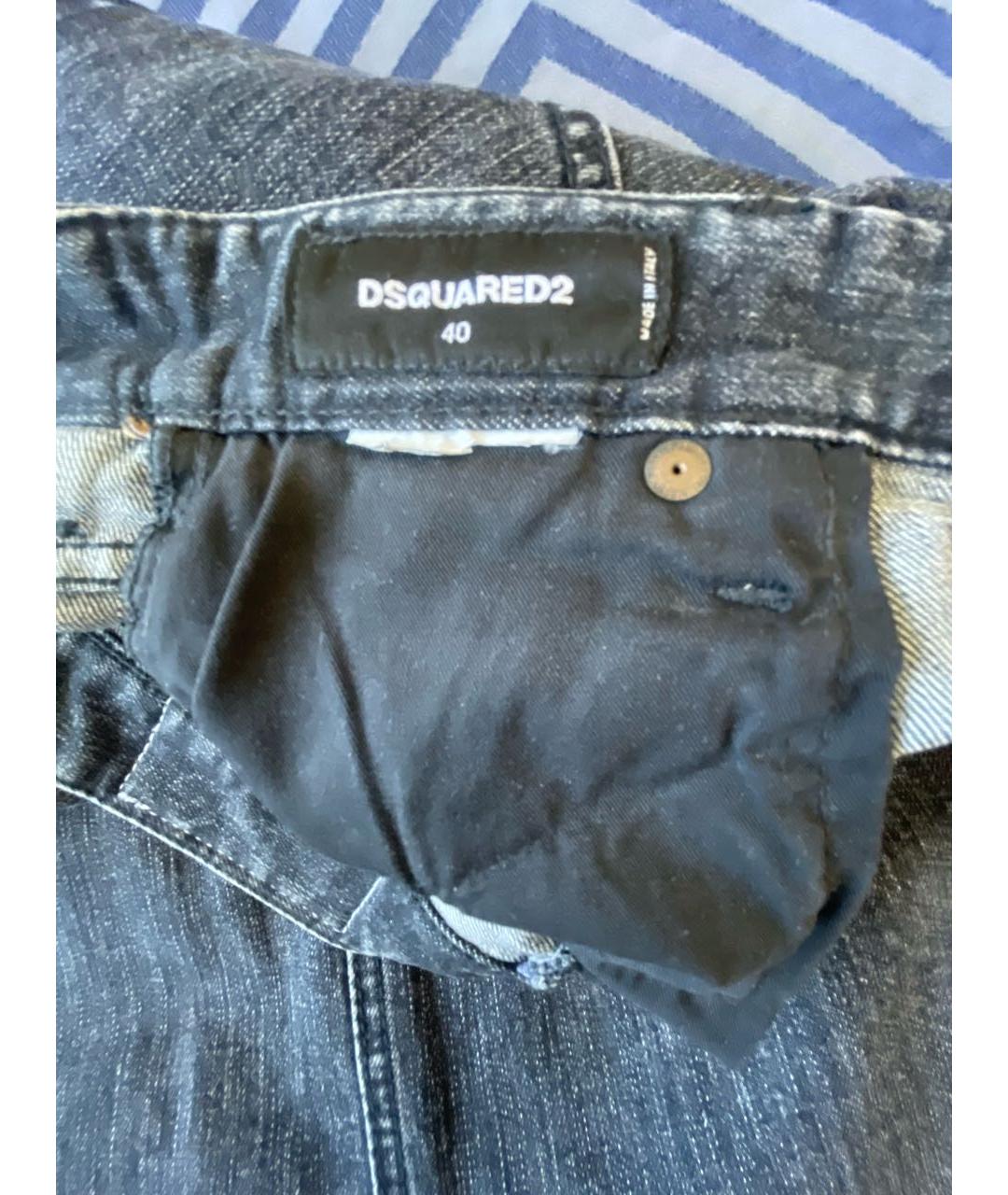 DSQUARED2 Антрацитовая деним юбка миди, фото 5