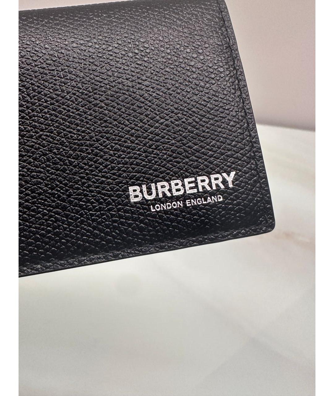 BURBERRY Черная кожаная визитница, фото 4