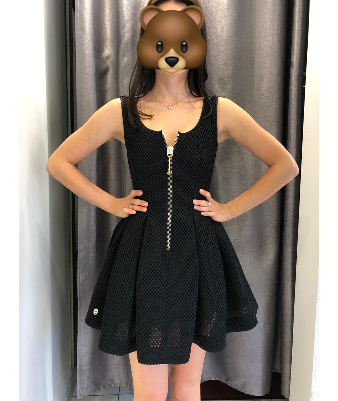 PHILIPP PLEIN Черное полиэстеровое коктейльное платье, фото 2